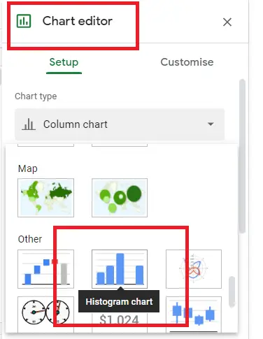 histogram excel 2022