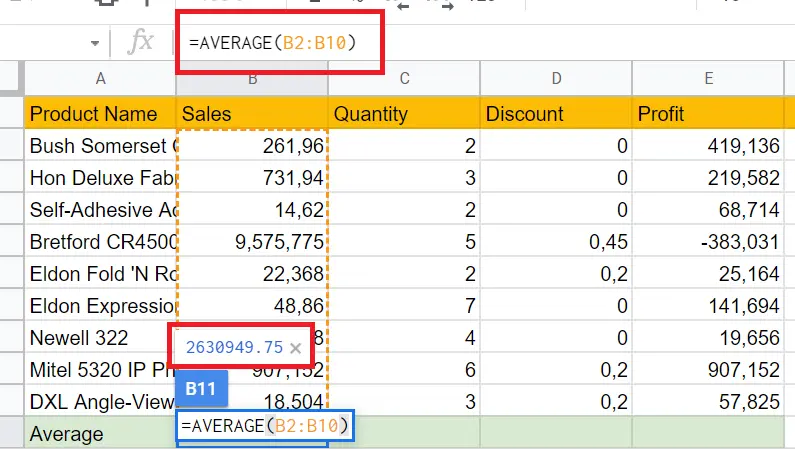 how-to-use-average-function-in-google-sheets