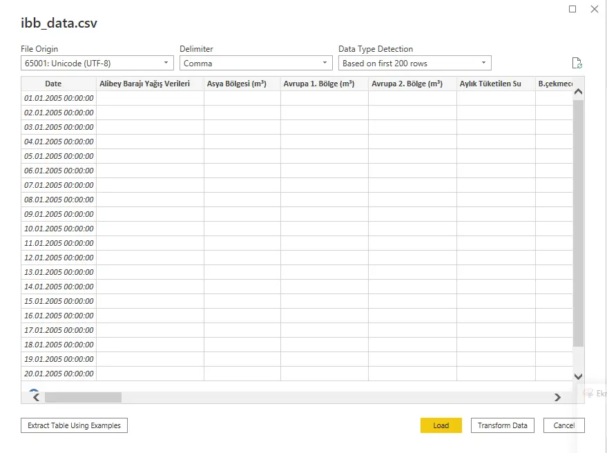 Data Load Pane