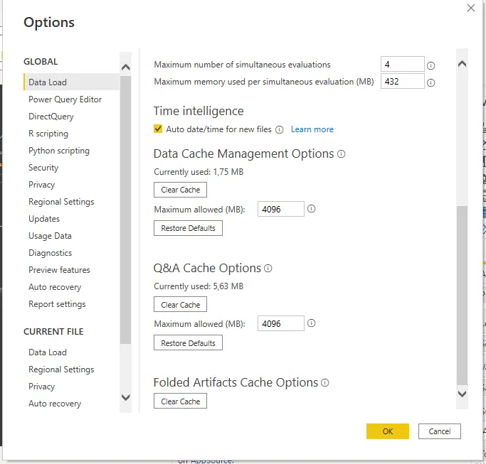 Automatic date/time option